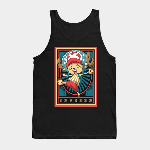 One Piece Anime - Chopper Tank Top by mounier